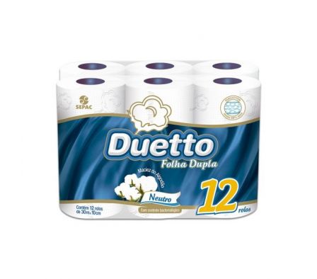 PAPEL HIGIENICO DOBLE DOBLE HOJA NEUTRO 12X30MT