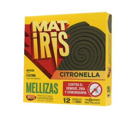 ESPIRAL MATIRIS PERFUMADO CITRONELLA 12UN.