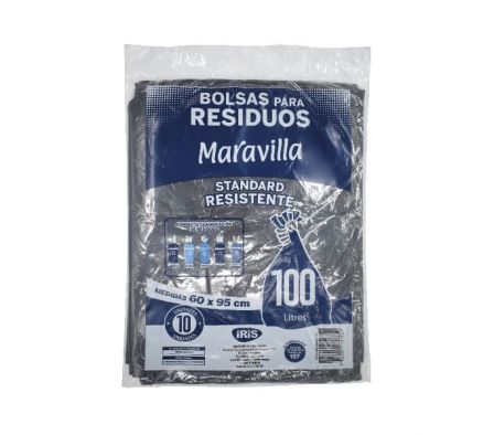 BOLSAS P/RESIDUOS MARAVILLA STANDARD 100LITROS