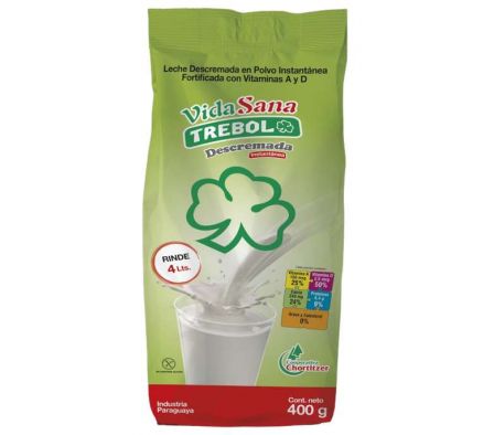 LECHE DESC. INSTANTANEA  E/POLVO TREBOL 400GR