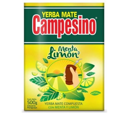YERBA MATE CAMPESINO MENTA LIMON 500 GR 