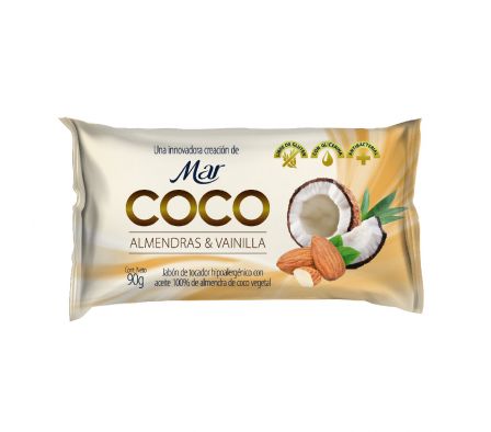 JABON TOCADOR MAR COCO ALMENDRAS Y VAINILLA 90G