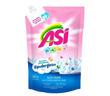 JABON LIQUIDO P/ROPA ASI BABY 900ML 
