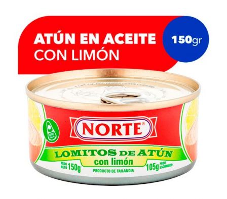 NORTE ATUN ACEITE C/ LIMON 150GR *48