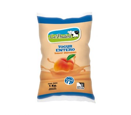 LA PRADERA YOGURT SACHET DURAZNO X 1LT