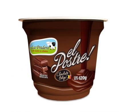 LA PRADERA POSTRE CREMOSO CHOCOLATE BELGA POT120GR