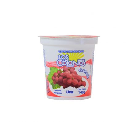 YOGHURT ENTERO SAB/UVA 140 GR LOS COLONOS