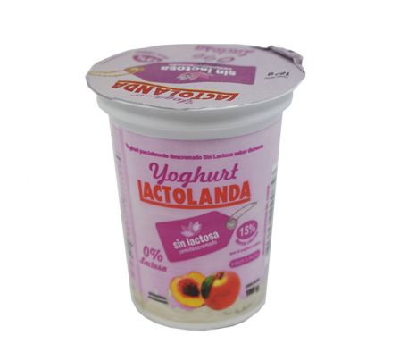 YOGUR LACTOLANDA SEMIDES.S/LACTOSA DURAZNO 180GR