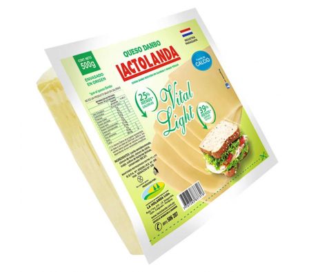 QUESO LACTOLANDA DAMBO VITAL LIGHT FETEADO 500GR.
