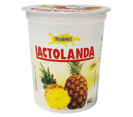YOGUR LACTOLANDA PIÑA POTE DE 350GR.