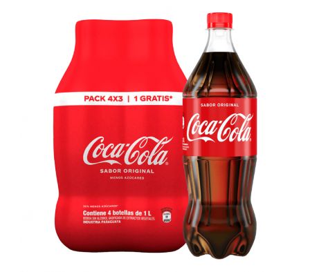 PACK COCA COLA SABOR ORIGINAL  1L 
