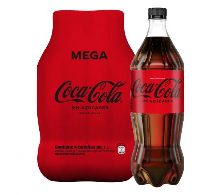 PACK COCA COLA SIN AZUCAR 1L