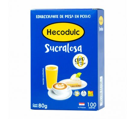 EDULCORANTE HECODULC SUCRALOSA POLVO 100 SOBRES