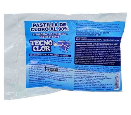 TECNOCLOR PASTILLA DE CLORO AL 90%200GR 