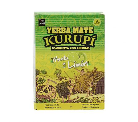 YERBA MATE KURUPI MENTA Y LIMON 250 GR