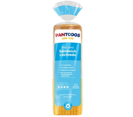 PAN SANDWICH PANTODOS LACTEADO GRANDE 550GR