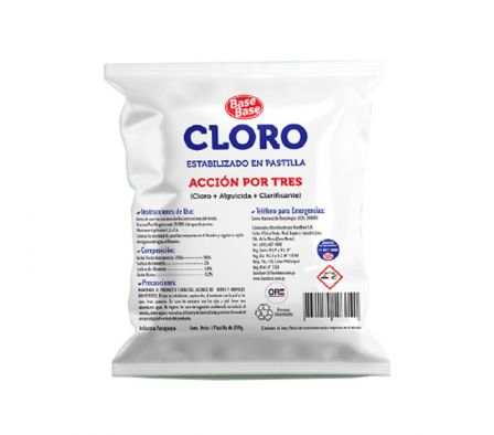 CLORO BASE BASE EN PASTILLA ACCION POR 3 200GR