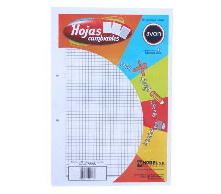 HOJA AVON REPUESTO OFICIO CUADRIC. X 50 UNIDS
