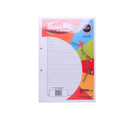 HOJA AVON REPUESTO OFICIO 2RAYAS  X 50UNIDS