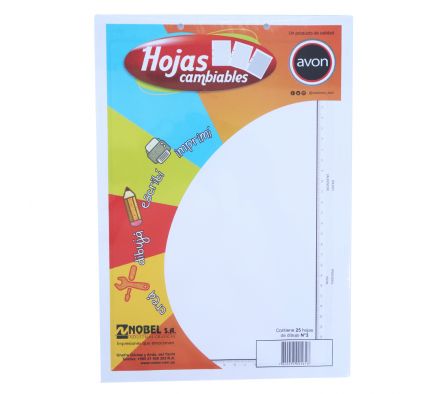 HOJAS DE DIBUJO AVON N°3 X25 UNDS