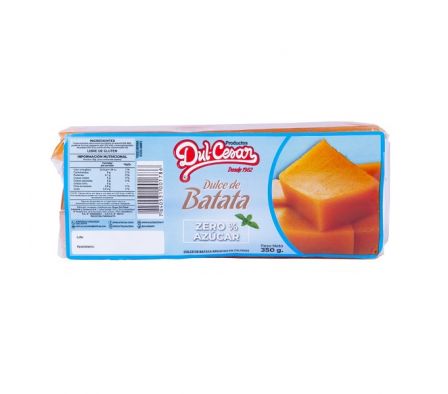 DULCE DE BATATA DULCESAR ZERO AZUCAR EN BARRA350GR