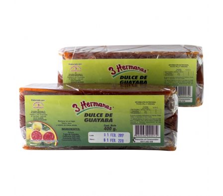 DULCE DE GUAYABA 3 HERMANAS EN BARRA 400GR