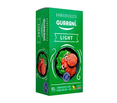 HAMBURGUESA GUARANI DE CARNE LIGHT 12 UNID.