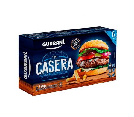 HAMBURGUESA GUARANI TIPO CASERA 6UN 720GR
