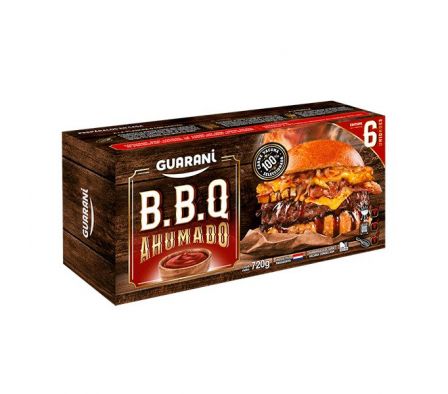 HAMBURGUESA GUARANI BBQ AHUMADO 6UNID 720GR
