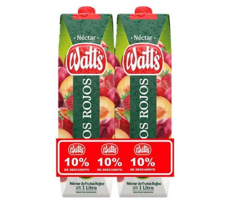 WATTS PACK *2 NECTAR FRUTOS ROJOS LITRO