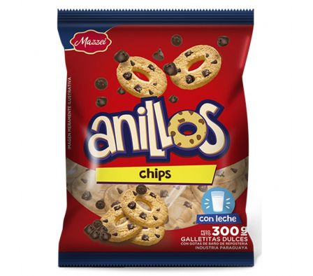 MAZZEI GALLETITAS ANILLOS CHOCO CHIPS 300 GR