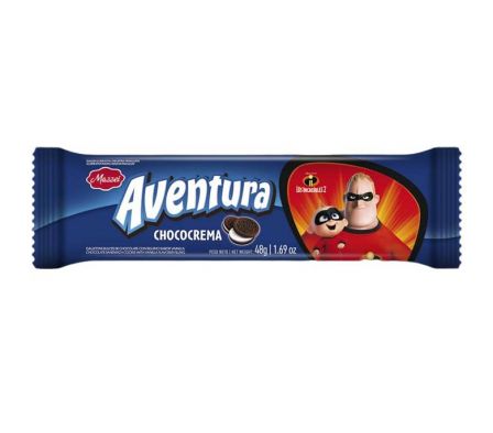 GALLETITAS AVENTURA FLOWPACK CHOCO CREMA 48GR
