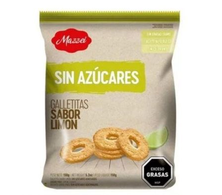 GALLETITAS MAZZEI LIMON SIN AZUCAR 150GR