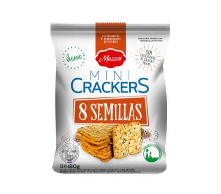 MINI CRACKERS MAZZEI 8 SEMILLAS CASERAS 180GR