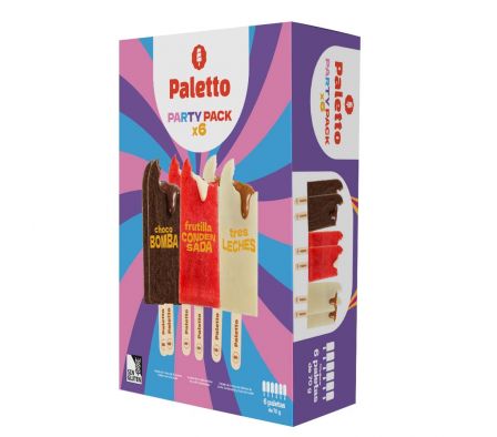 HELADO PALETTO PARTY PACK 6UN