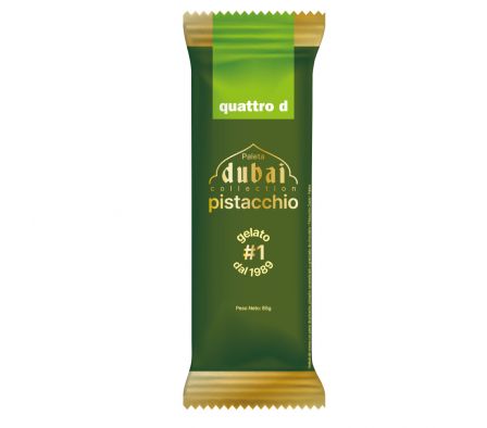 HELADO PALETA QUATTRO D PISTACCHIO DUBAI 85GR