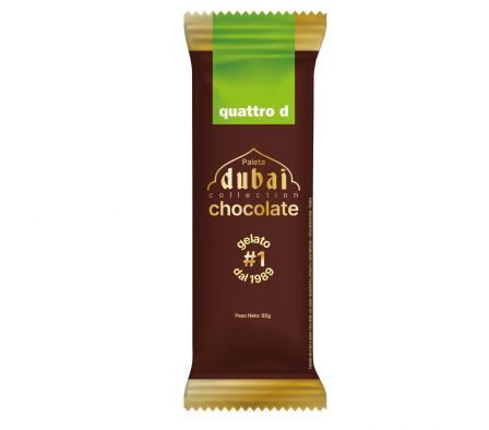 HELADO PALETA QUATTRO D CHOCOLATE DUBAI 85GR