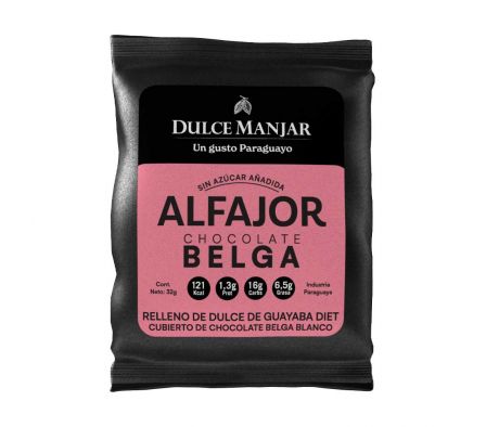 ALFAJOR DULCE MANJAR BELGA DULCE DE GUAYABA 32G