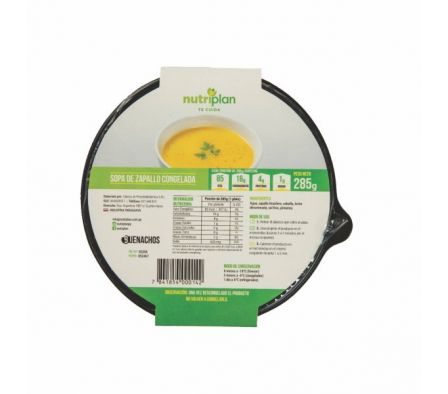 NUTRIPLAN SOPA DE ZAPALLO CONG. 285GR