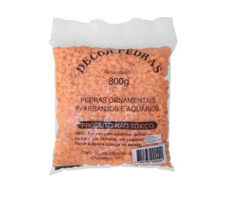 PIEDRITAS DECORATIVAS NARANJA X800 GRS