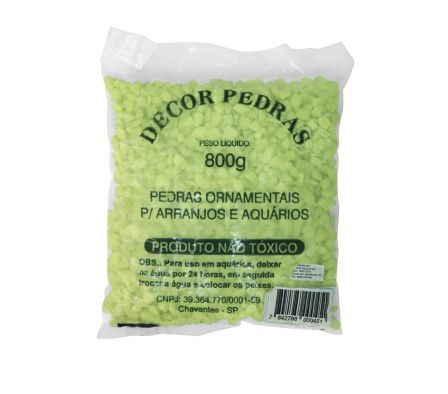 PIEDRITAS DECORATIVAS VERDE LIMON X800 GRS