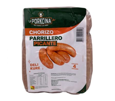 CHORIZO PARRILLERO LA PORKCINA PICANTE ENV. 4UN
