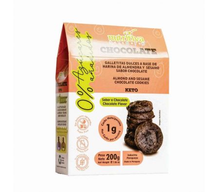 COOKIES NUTRITIVA STORE ALMENDRA KETO CHOCO 200GR