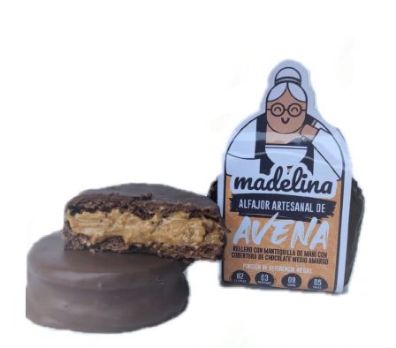 ALFAJOR MADELINA AVENA C/CHOC. RELLENO MANTEQ.MANI