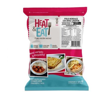 POLLO AGRIDULCE HEAT & EAT C/ ARROZ ORIENTAL 410GR