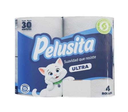 PAPEL HIGIENICO PELUSITA ULTRA 4 ROLLOS 