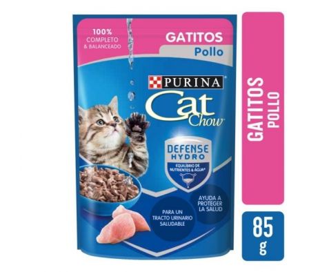 ALIMENTO P/GATO CAT CHOW GATITOS POLLO 85G