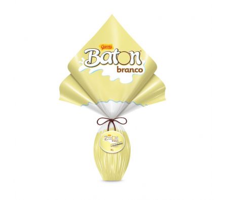 HUEVO DE PASCUA BATON CHOCOLATE BLANCO 186GR