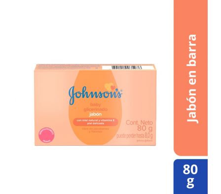 JABON TOCADOR JOHNSONS BABY GLICERINADO 80 GR