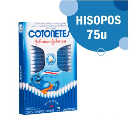 COTONETES JOHNSONS&JOHNSONS CAJA DE 75UNID.